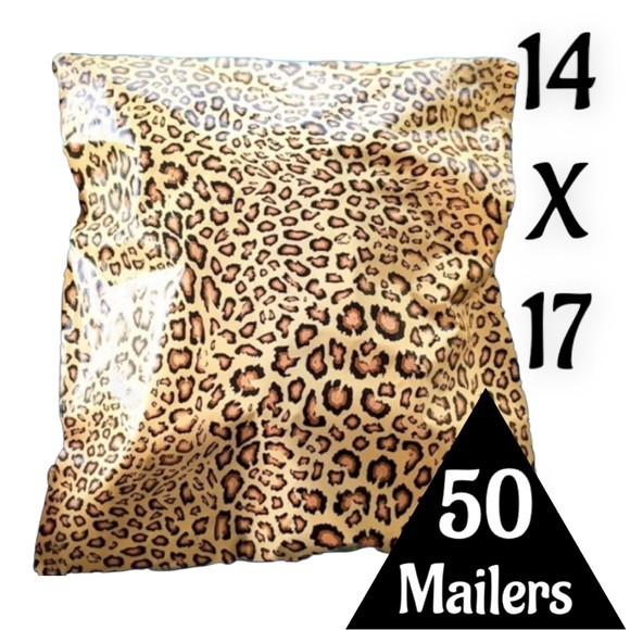50 14X17 Poly Mailers Leopard Shipping Envelopes PRICE IS FIRM - Picture 3 of 9